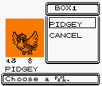 Bill's PC Interface - Pokémon Gold / Silver