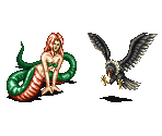 Enemies & Bosses (Color 4) - RPG Tsukuru 2 / RPG Maker 2 (JPN)