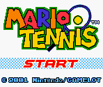 Title Screen - Mario Tennis