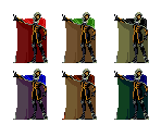 Cloak Color Palettes - Castlevania: Symphony of the Night