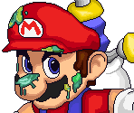 Mario & FLUDD (Pixel Art) - Mario Customs
