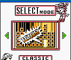 Mode Select Screen (SGB) - Tetris Plus