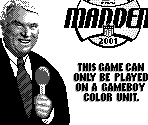 Game Boy Error Message - Madden NFL 2001