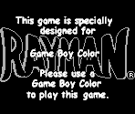 Game Boy Error Message - Rayman