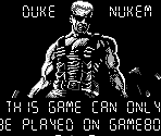 Game Boy Error Message - Duke Nukem