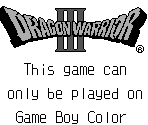 Game Boy Error Message - Dragon Warrior 3