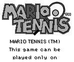 Game Boy Error Message - Mario Tennis