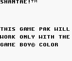 Game Boy Error Message - Shantae