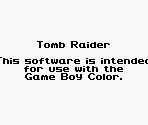 Game Boy Error Message - Tomb Raider