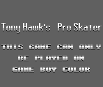 Game Boy Error Message - Tony Hawk's Pro Skater
