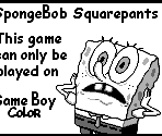 Game Boy Error Message - SpongeBob SquarePants: Legend of the Lost Spatula