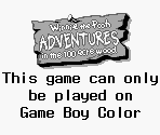 Game Boy Error Message - Winnie the Pooh: Adventures in the 100 Acre Wood