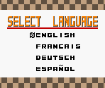 Language Select Screen - F-1 World Grand Prix