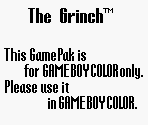 Game Boy Error Message - The Grinch