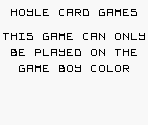 Game Boy Error Message - Hoyle Card Games