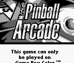 Game Boy Error Message - Microsoft Pinball Arcade