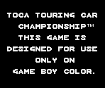 Game Boy Error Message - TOCA Touring Car Championship