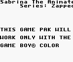 Game Boy Error Message - Sabrina: The Animated Series: Zapped!