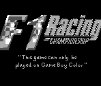 Game Boy Error Message - F1 Racing Championship