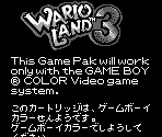 Game Boy Error Message - Wario Land 3