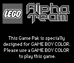Game Boy Error Message - LEGO Alpha Team