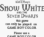 Game Boy Error Message - Snow White and the Seven Dwarfs