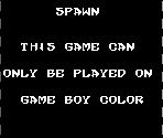 Game Boy Error Message - Spawn