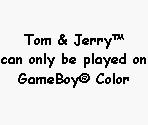 Game Boy Error Message - Tom & Jerry (GBC)