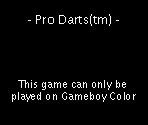 Game Boy Error Message - Pro Darts
