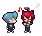 Jinpei Jiba and Sandayuu Koma Loading Frames - Y School Heroes: Bustlin' School Life