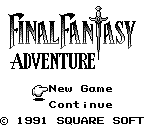 Title Screen - Final Fantasy Adventure / Seiken Densetsu