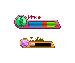 Kirby Fighters Deluxe HUD - Kirby Customs