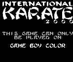 Game Boy Error Message - International Karate 2000