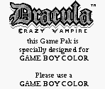 Game Boy Error Message - Dracula: Crazy Vampire