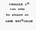 Game Boy Error Message - Frogger 2
