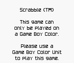 Game Boy Error Message - Scrabble (GBC)