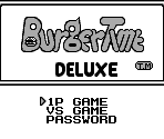 Title & Password Screen - Burger Time Deluxe