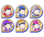 Set Icons (Akatsuka TV: Hexagon and Friends {The Sextuplet Brothers}) - Osomatsu-san Hesokuri Wars: Battle of the NEETs