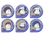 Set Icons (Antarctic Expedition Team) - Osomatsu-san Hesokuri Wars: Battle of the NEETs