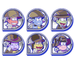 Set Icons (Artificial Human) - Osomatsu-san Hesokuri Wars: Battle of the NEETs