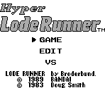 Title Screen - Hyper Lode Runner