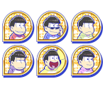 Set Icons (Raglan Hoodie 4☆) - Osomatsu-san Hesokuri Wars: Battle of the NEETs
