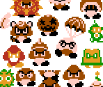 Goomba & Related Enemies (Super Mario Bros. NES-Style) - Mario Customs