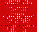 Credits - Dragon's Lair