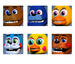 Party Selection Icons (Characters Only) - FNaF World