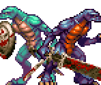Lizardman & Lizardman Blade - Castlevania: Order of Ecclesia