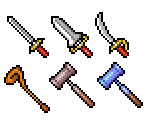 Weapons and Shields - Final Fantasy 1: Dawn of Souls
