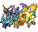 Eevee, Vaporeon, Jolteon, Flareon, Espeon, Umbreon, Glaceon & Leafeon - Pokémon Ranger 2: Shadows of Almia