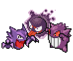 Gastly, Haunter & Gengar - Pokémon Ranger 2: Shadows of Almia