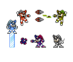 Mega Man & Bass Weapons (MM9-Style, Bass) - Mega Man Customs